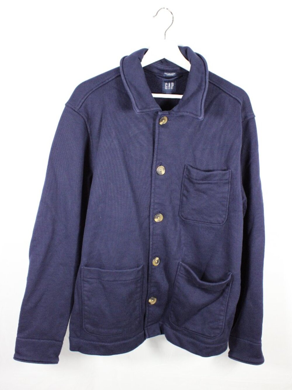Gap Chore Jacket Navy Blue Size Medium Extra Heavyweight Barn Coat Button Front